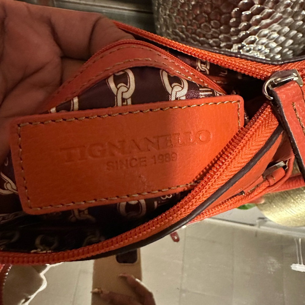 Tignanello Orange Crossbody Bag - Picture 7 of 9